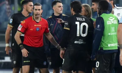 Ayroldi sospeso dopo Lazio-Cagliari: fermo anche in Serie B